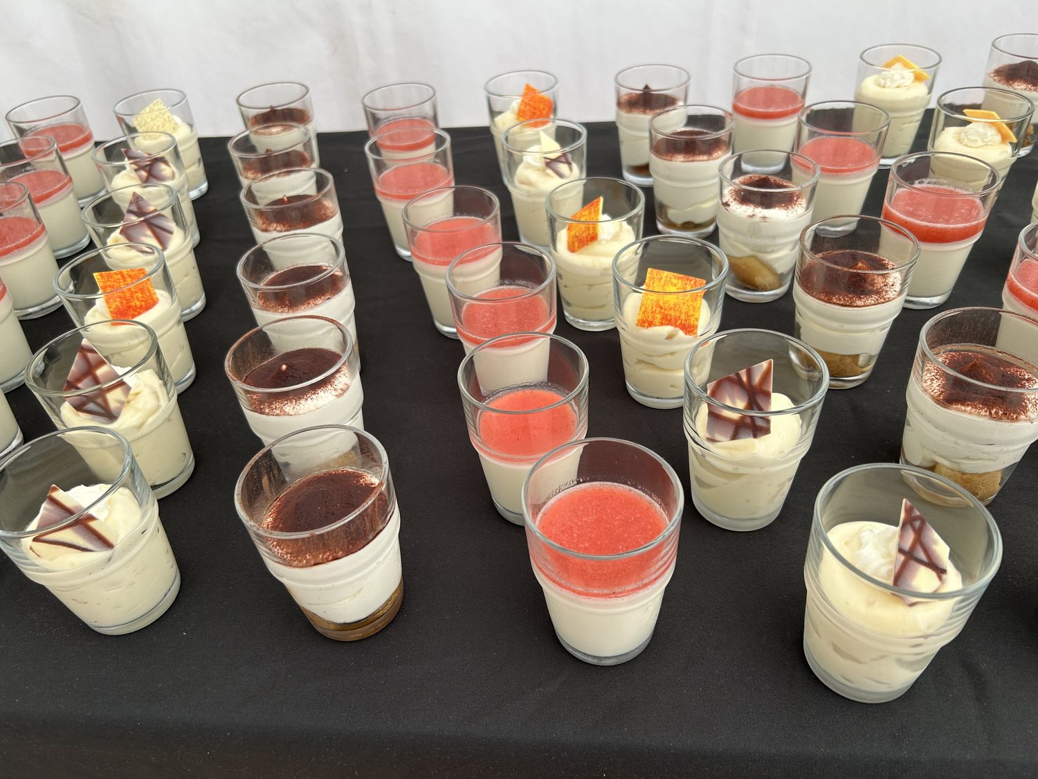 Dessertgläser für eine Veranstaltung